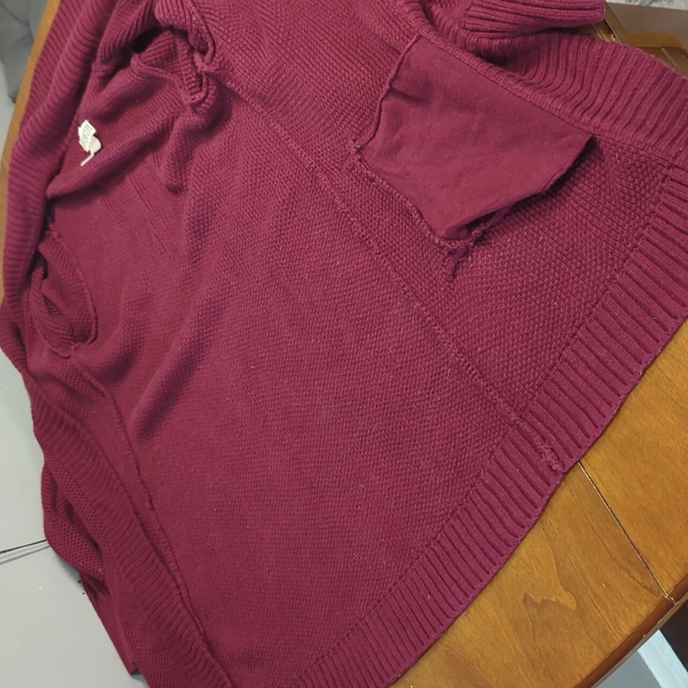 Duluth Trading Co Long Cardigan Medium Burgandy - Picture 6 of 13